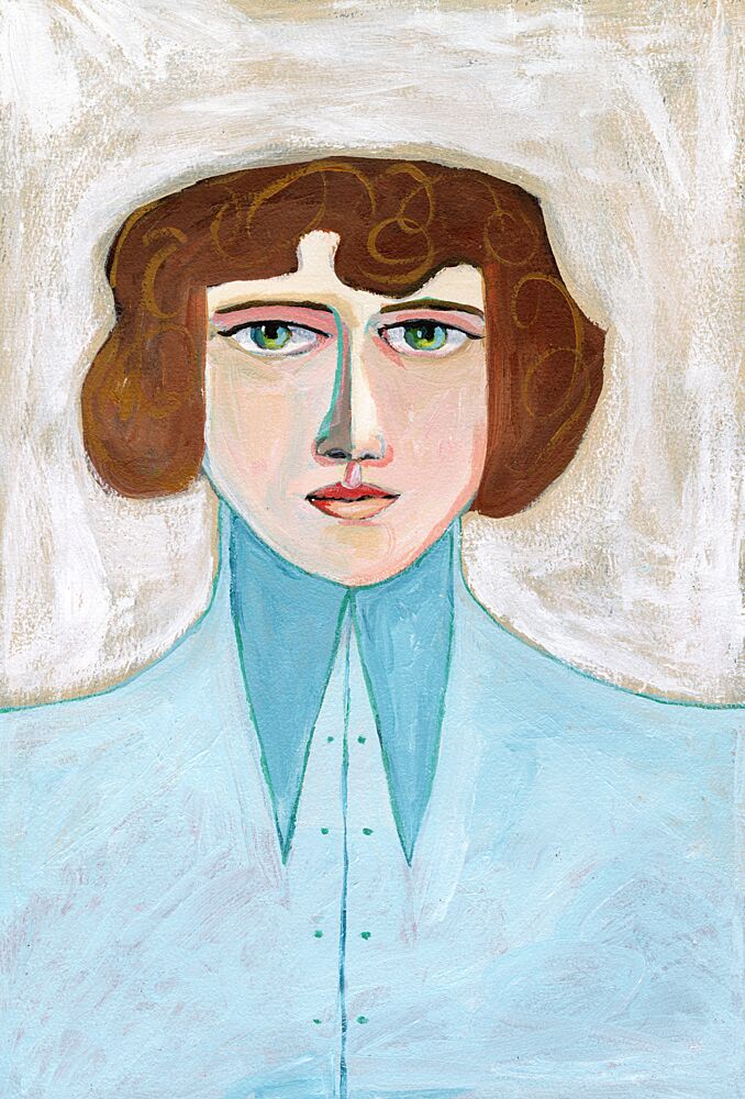 Serene Woman Portrait art print by Sharyn Bursic for $57.95 CAD