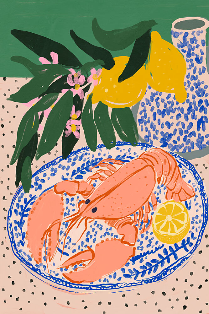 Summer Lobster Feast art print by Treechild for $57.95 CAD