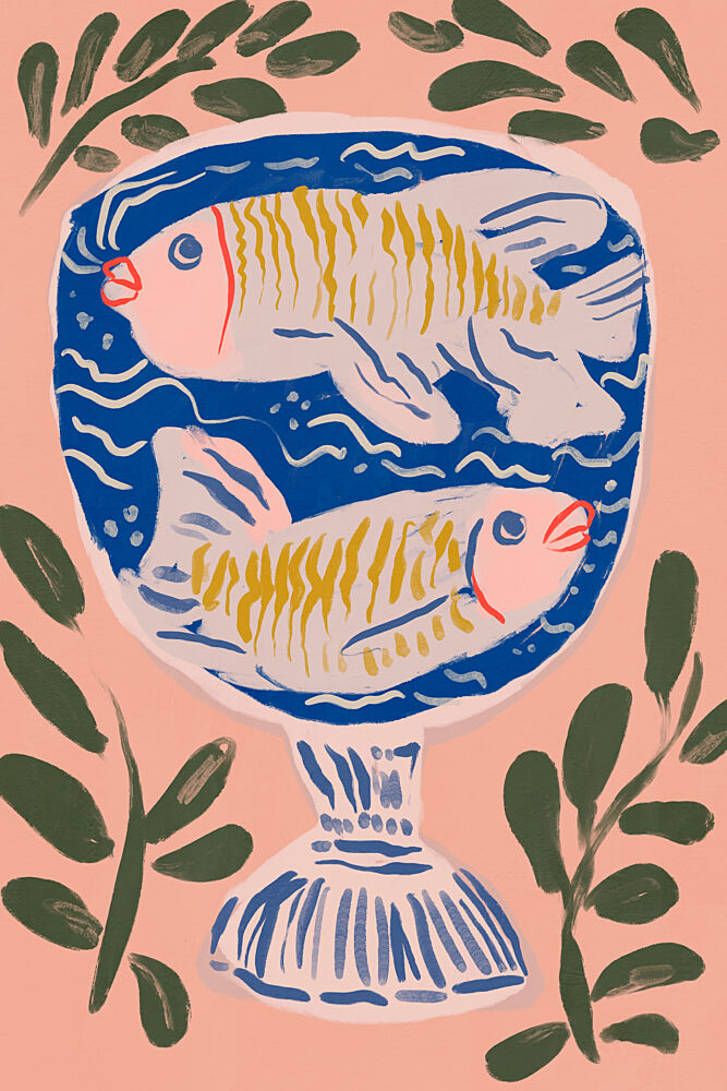 Two Fish in a Bowl art print by Treechild for $57.95 CAD