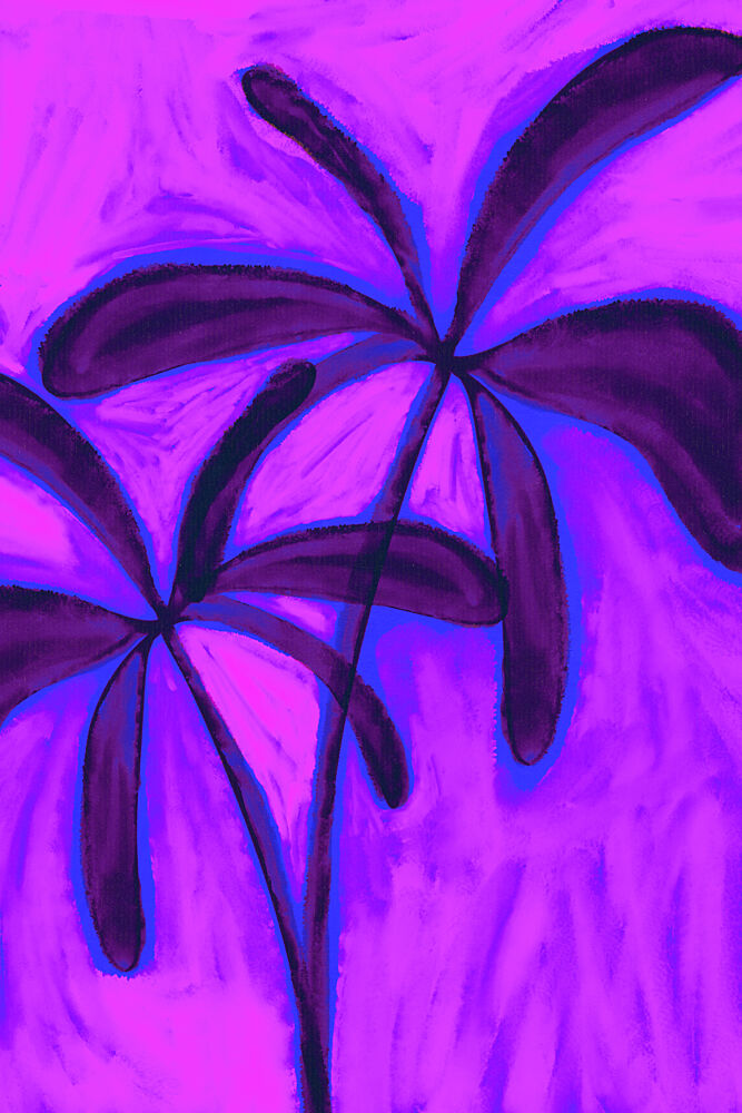 Abstract Purple Palms art print by Treechild for $57.95 CAD