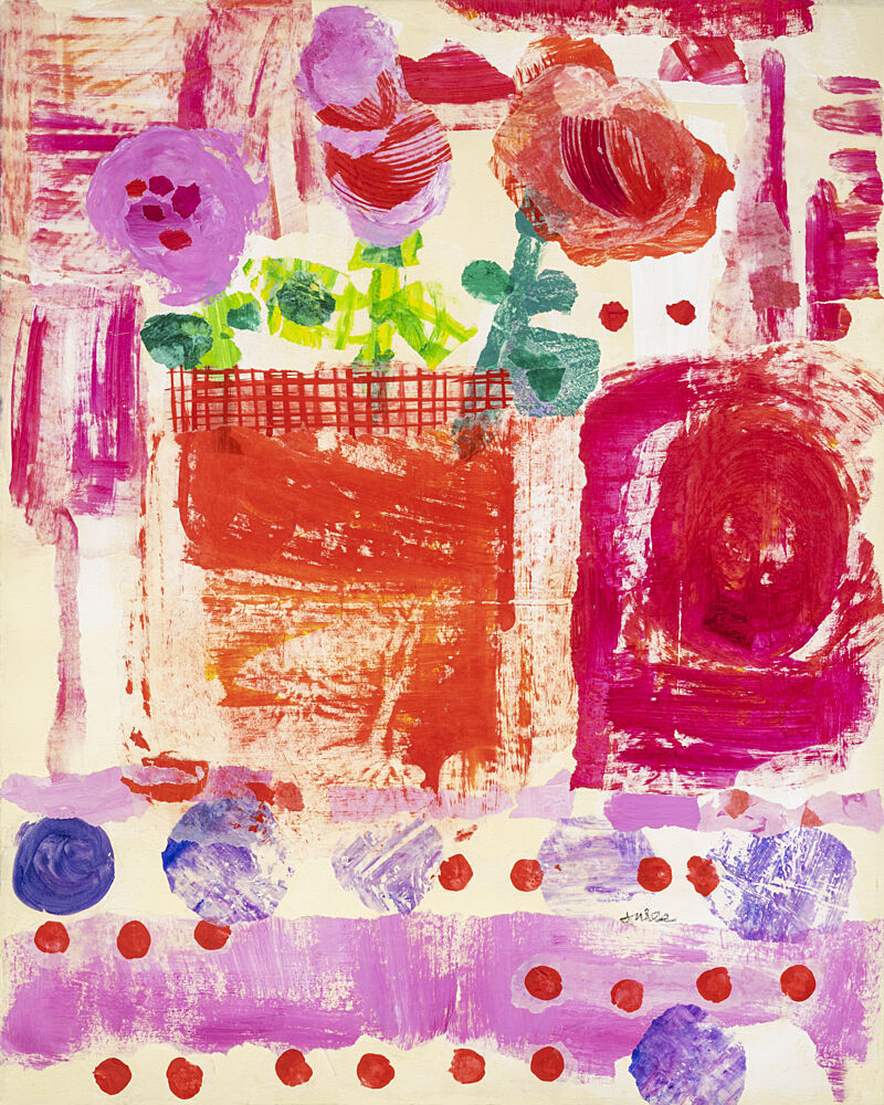 Vibrant Abstract Flowers art print by Jules Gissler for $57.95 CAD