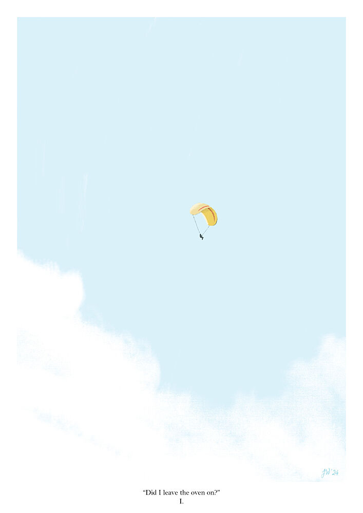 Paragliding Deep Thoughts art print by Jake Waldron for $57.95 CAD
