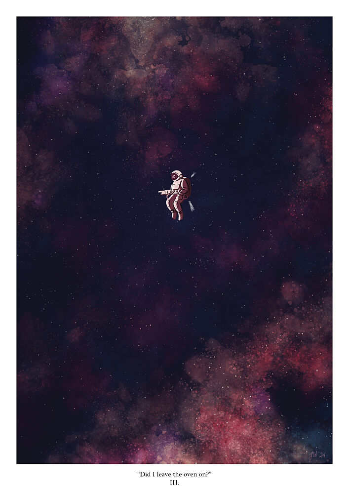 Astronaut in Deep Space art print by Jake Waldron for $57.95 CAD