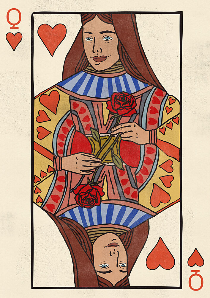 Queen of Hearts Card art print by Nicholas for $57.95 CAD