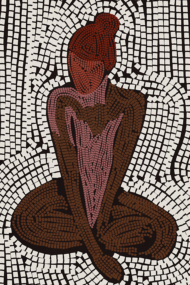 Mindful Mosaic Figure art print by Treechild for $57.95 CAD