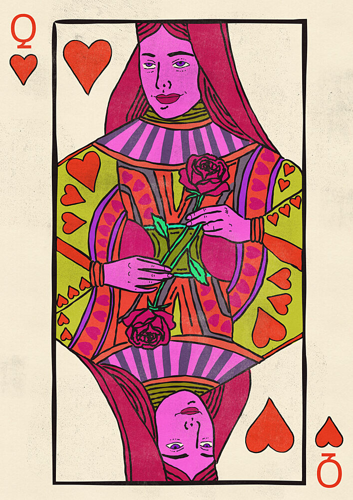 Pop Art Queen of Hearts art print by Nicholas for $57.95 CAD