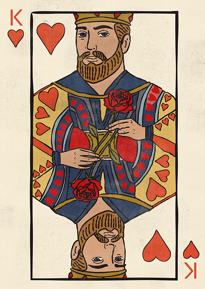 Regal King of Hearts art print by Nicholas for $57.95 CAD