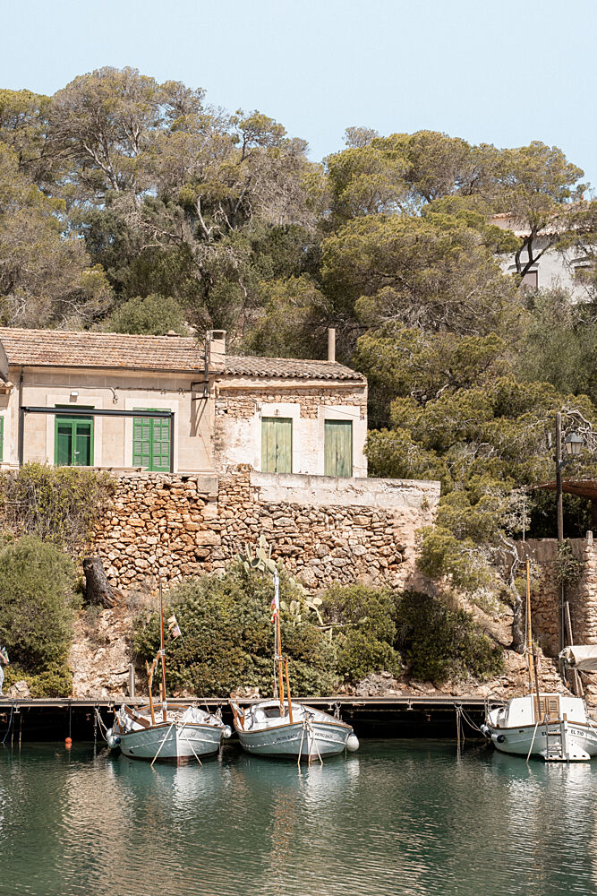 Mediterranean Bay House Boats art print by Henrike Schenk for $57.95 CAD