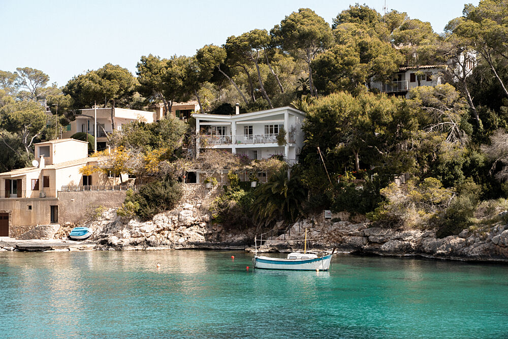 Sunny Mediterranean Cove art print by Henrike Schenk for $57.95 CAD