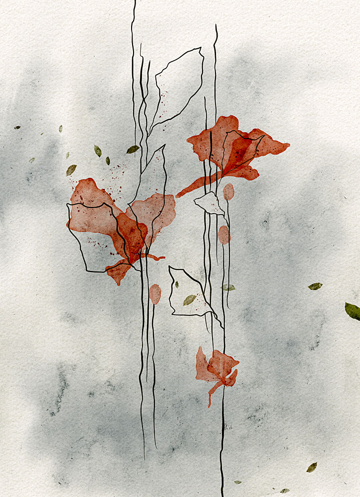 Delicate Poppies Bloom art print by Ankie Kooi for $57.95 CAD