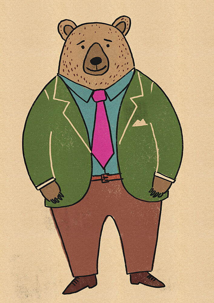 Bear in a Suit art print by Nicholas for $57.95 CAD