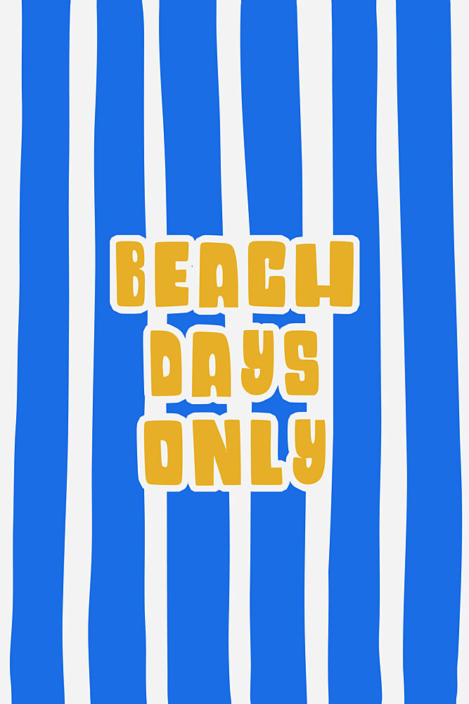 Beach Days Only Stripes art print by Treechild for $57.95 CAD