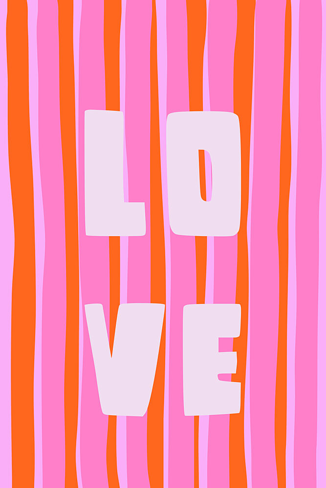 Vibrant Love Stripes art print by Treechild for $57.95 CAD