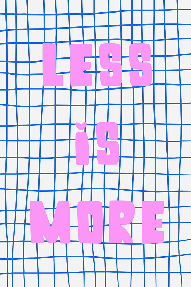 Less Is More Pink Grid art print by Treechild for $57.95 CAD