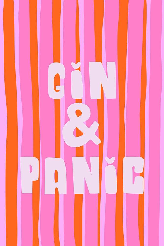 Groovy Gin Panic Stripes art print by Treechild for $57.95 CAD