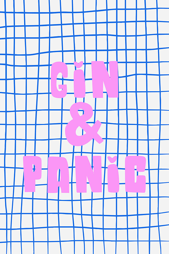 Gin and Panic Grid art print by Treechild for $57.95 CAD