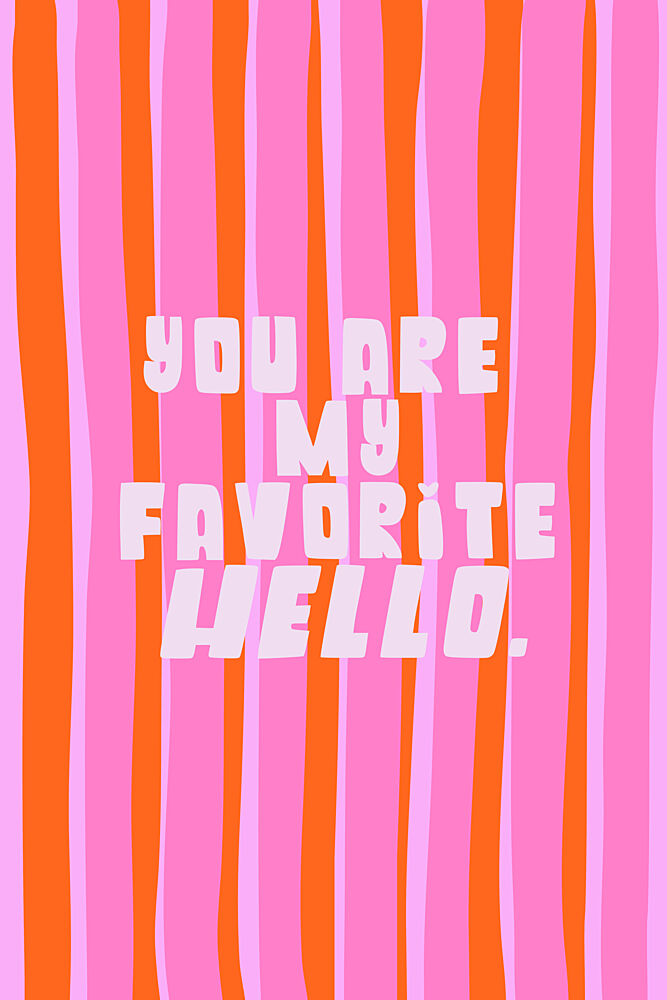 My Favorite Hello art print by Treechild for $57.95 CAD