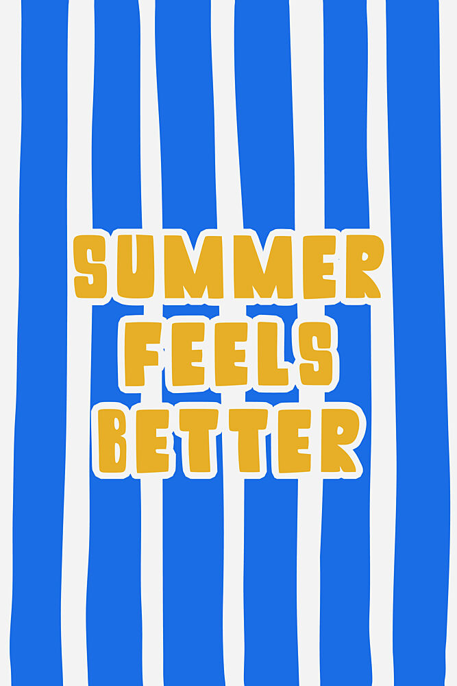 Striped Summer Feels Better art print by Treechild for $57.95 CAD