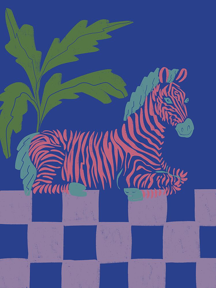 Vibrant Pink Zebra art print by Nikita Jariwala for $57.95 CAD