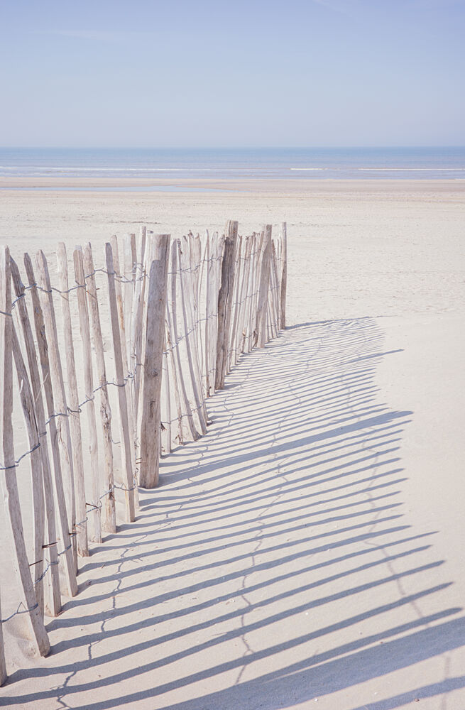 Beach Fence Shadows art print by Christa Stroo for $57.95 CAD