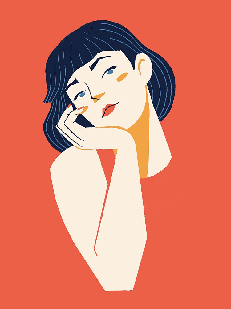 Pensive Woman Portrait art print by Monika Gregulska for $57.95 CAD
