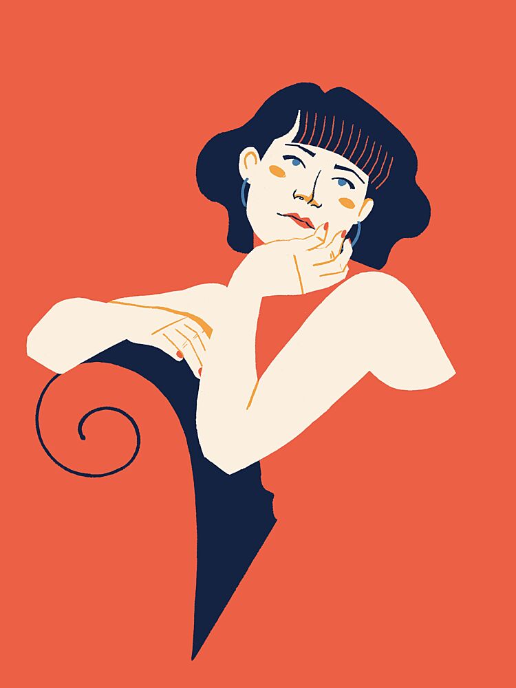 Woman in Deep Thought art print by Monika Gregulska for $57.95 CAD