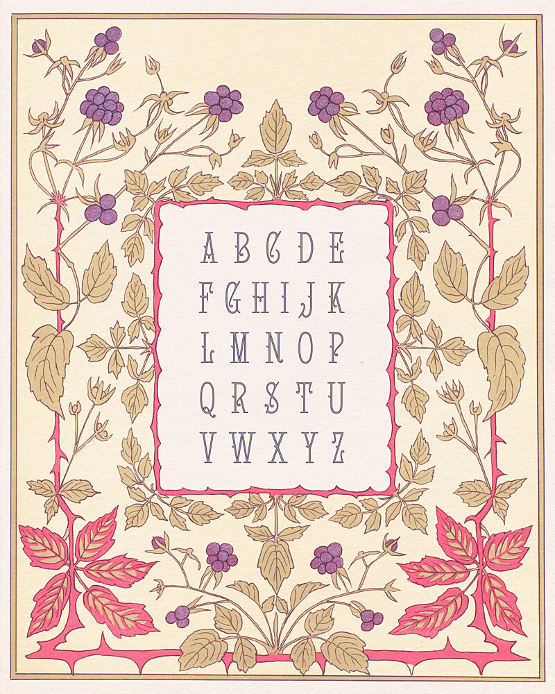 Vintage Botanical Letters art print by Wild Violets for $57.95 CAD