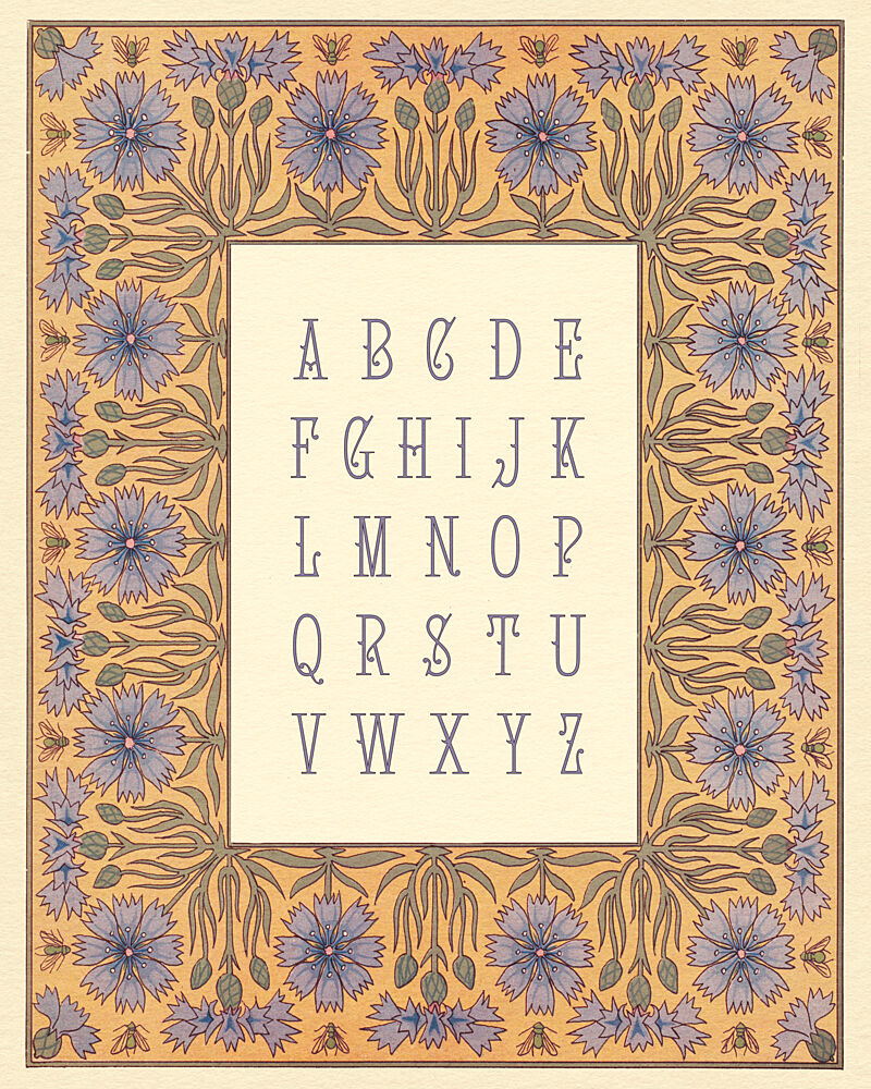 Elegant Botanical Alphabet art print by Wild Violets for $57.95 CAD