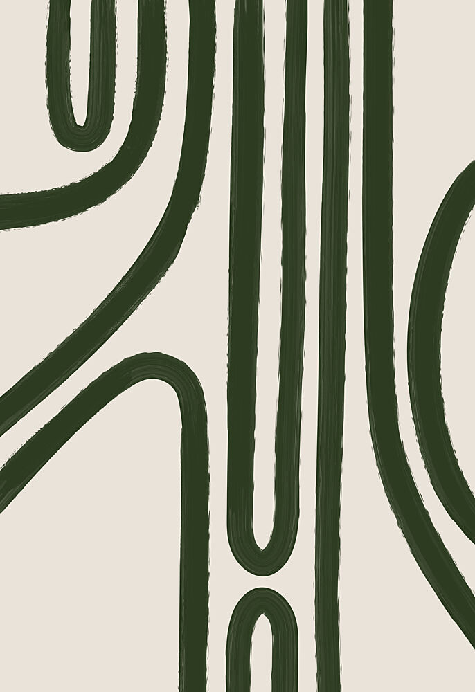 Organic Green Lines art print by Rosana Laiz Blursbyai for $57.95 CAD