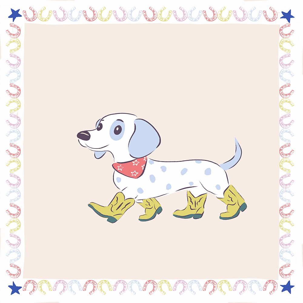 Cowboy Dog in Boots art print by Radhika Modi for $57.95 CAD