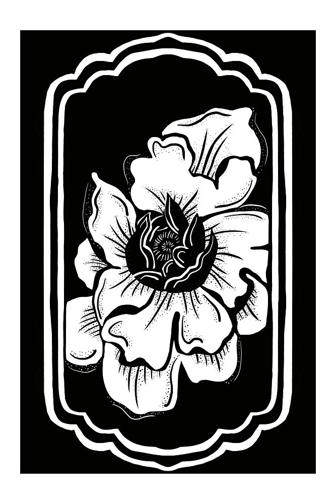 Elegant Gothic White Bloom art print by Mela Patterns for $57.95 CAD