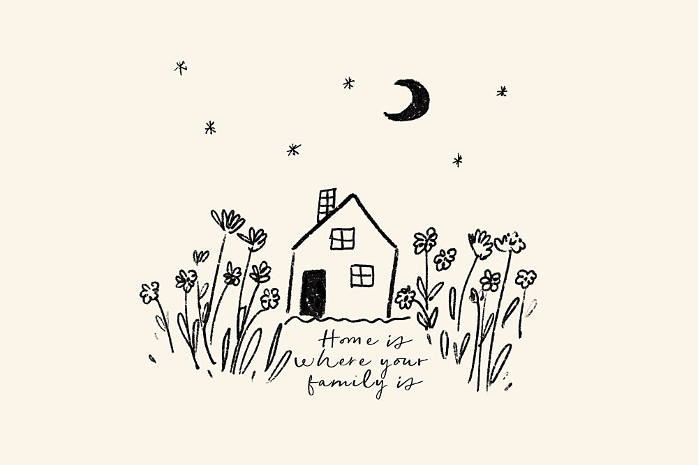 Cozy Family Home Night art print by Treechild for $57.95 CAD