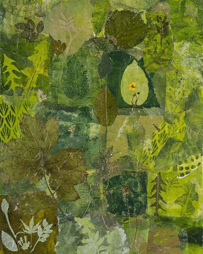 Green Botanical Collage art print by Anna Berends van Loenen for $57.95 CAD