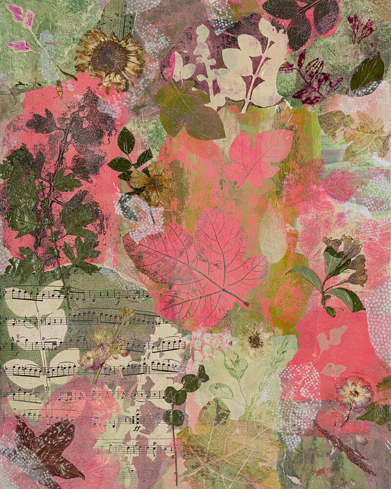 Natures Music Collage art print by Anna Berends van Loenen for $57.95 CAD