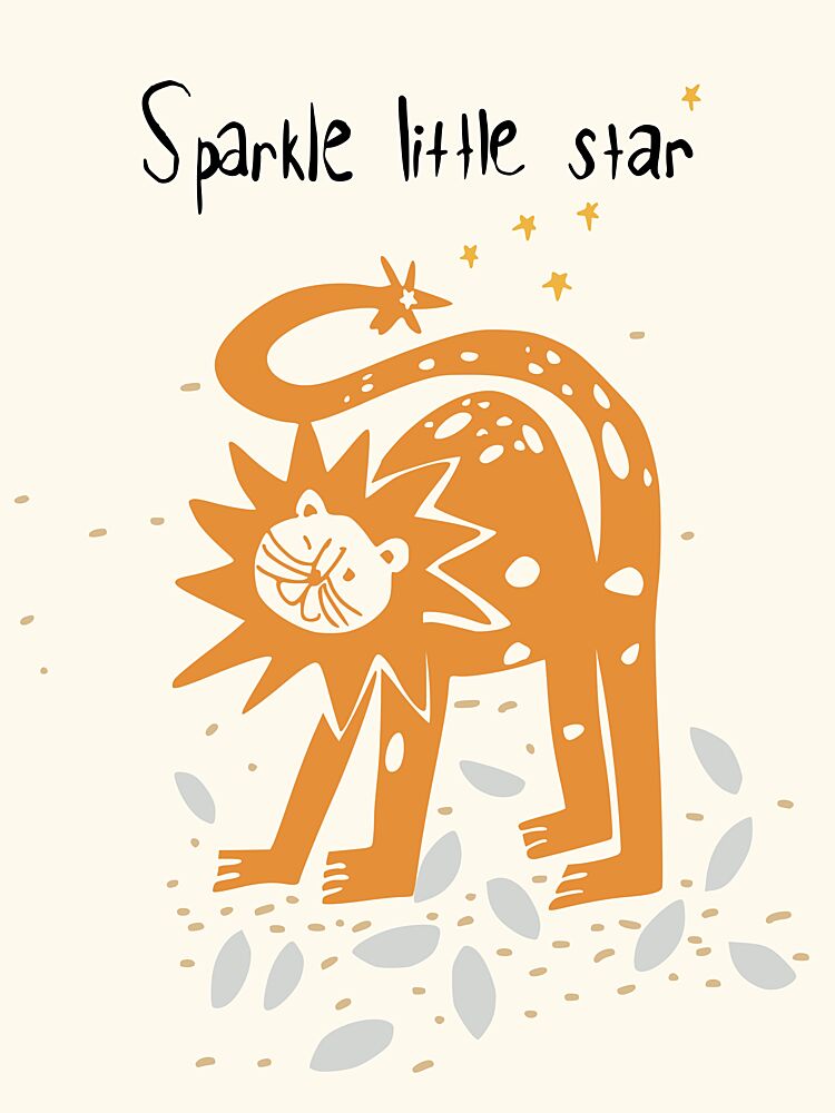 Sparkle Little Lion art print by Annick for $57.95 CAD