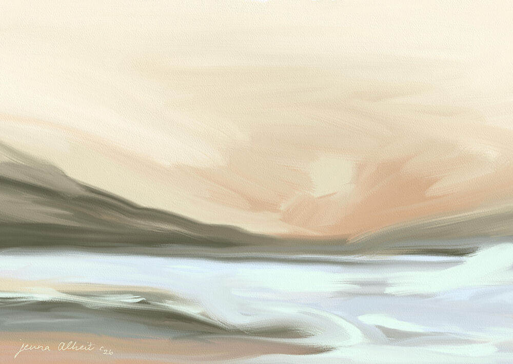 Serene Abstract Horizon art print by Jenna Alheit for $57.95 CAD