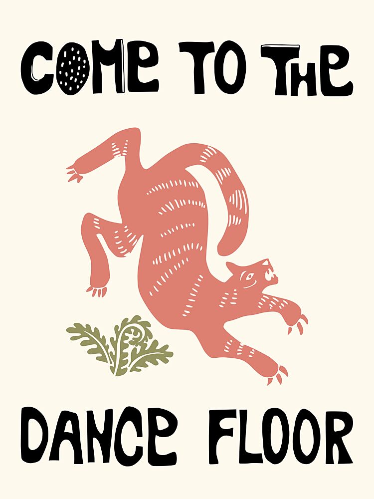 Dancing Cat Invitation art print by Annick for $57.95 CAD