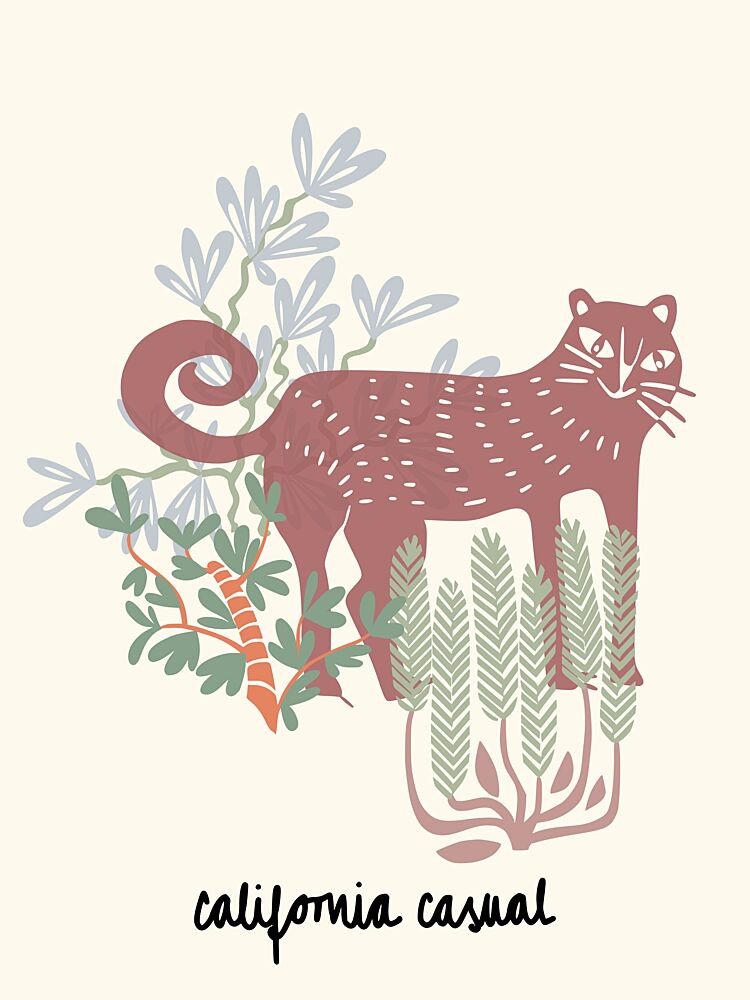 California Casual Cat art print by Annick for $57.95 CAD