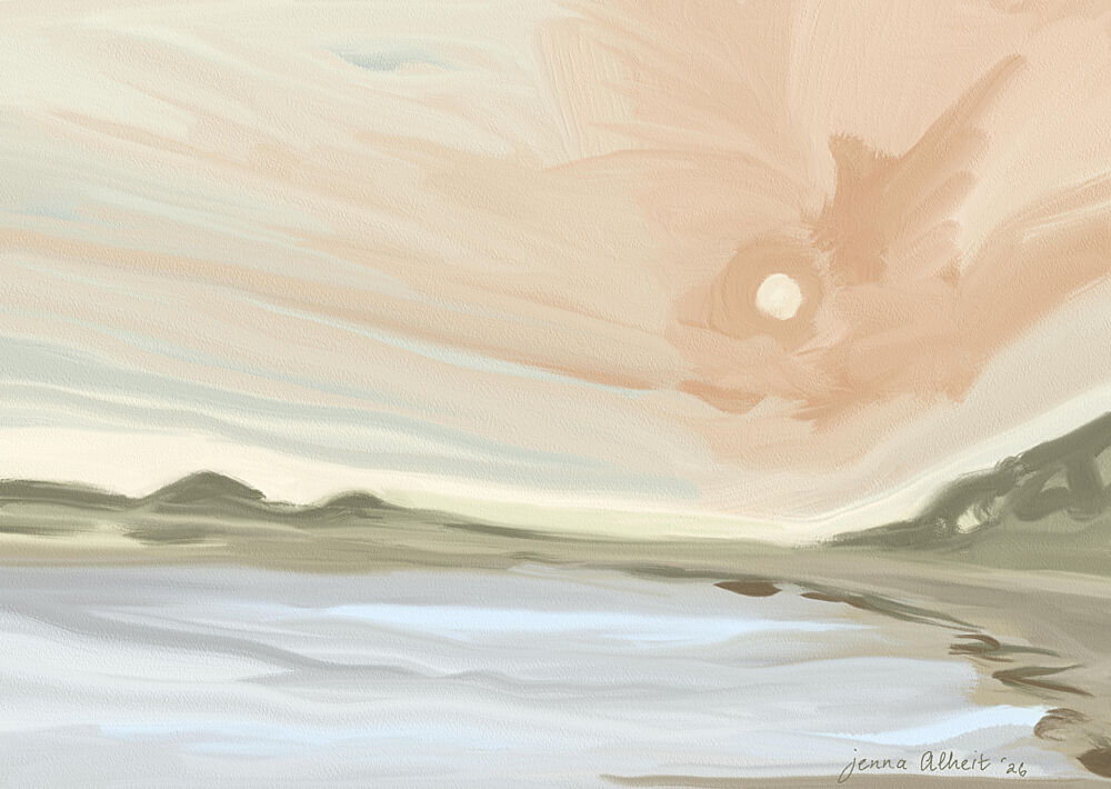 Serene Beach Sunset art print by Jenna Alheit for $57.95 CAD