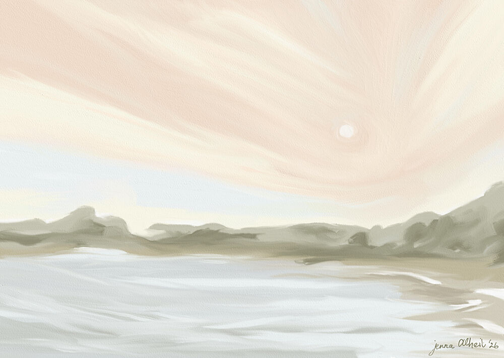 Calm Horizon Glow art print by Jenna Alheit for $57.95 CAD