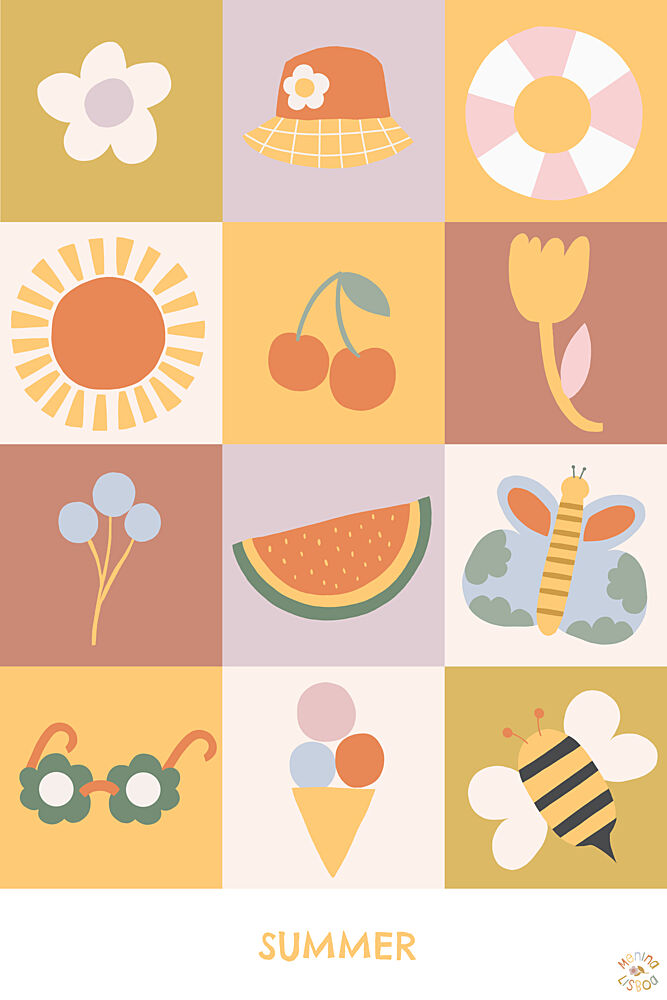 Happy Summer Elements art print by Menina Lisboa for $57.95 CAD