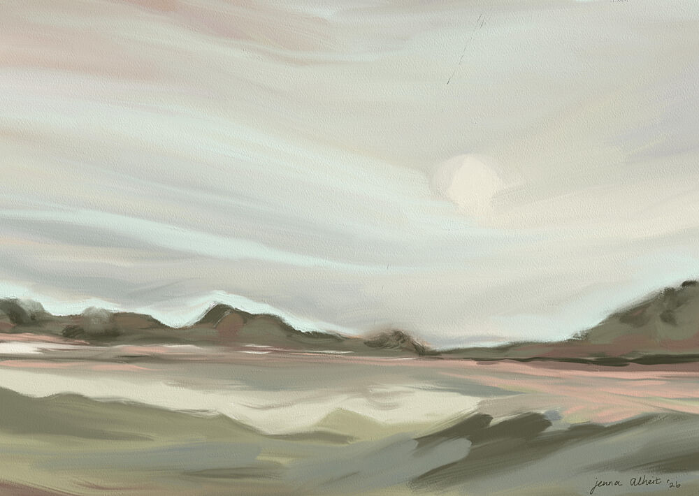 Serene Abstract Landscape art print by Jenna Alheit for $57.95 CAD