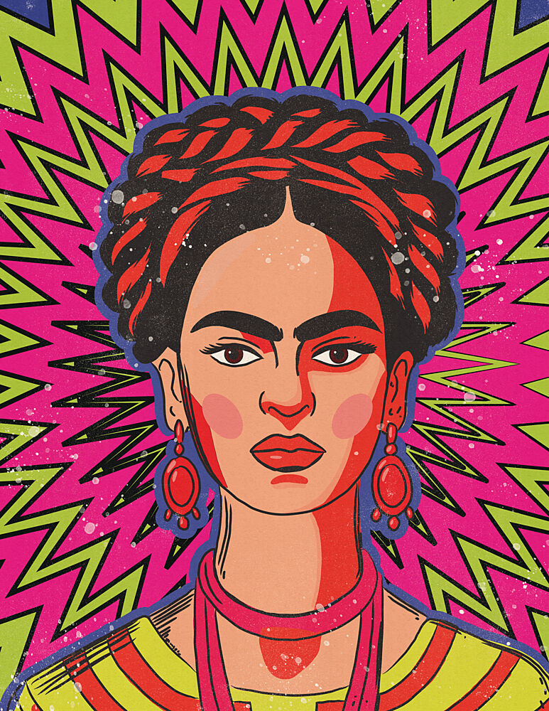 Vibrant Frida Kahlo art print by Nicholas for $57.95 CAD