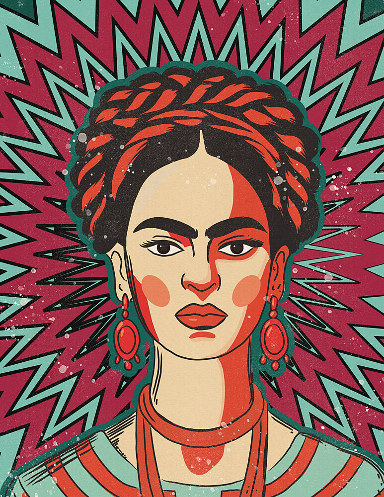 Colorful Cultural Portrait art print by Nicholas for $57.95 CAD