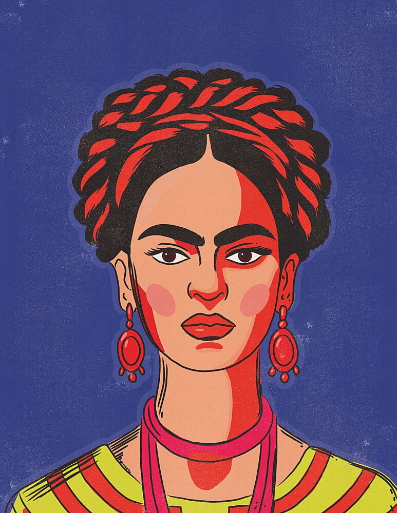 Colorful Braided Portrait art print by Nicholas for $57.95 CAD