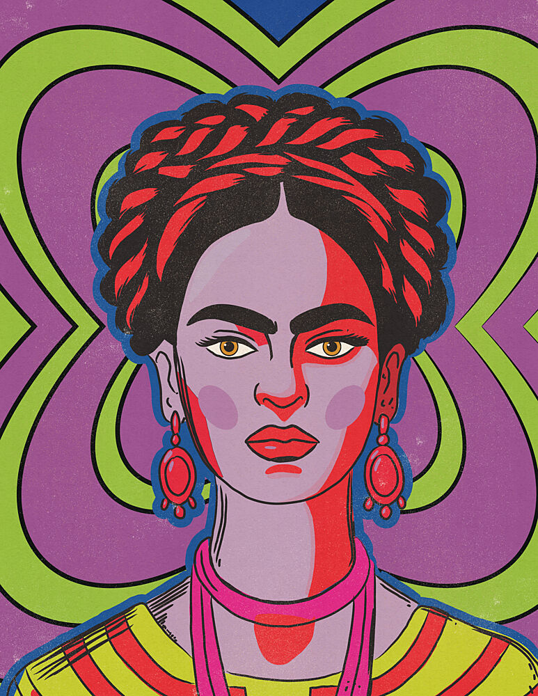 Vibrant Woman Portrait art print by Nicholas for $57.95 CAD