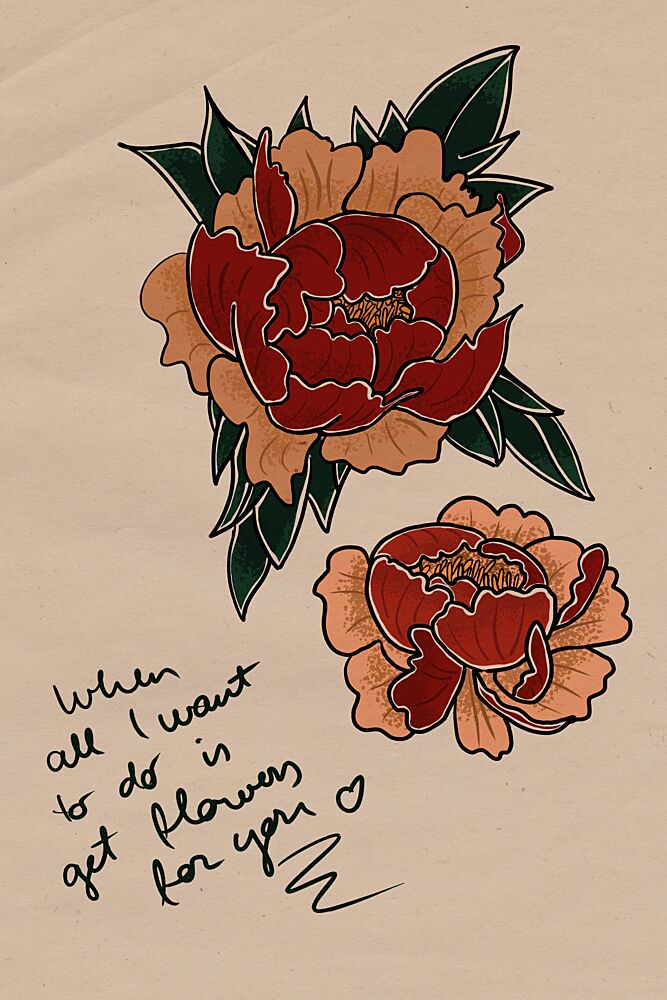 Sweet Peony Art art print by Mela Patterns for $57.95 CAD