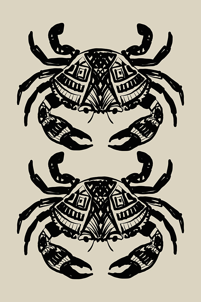 Ocean Tribal Crabs art print by Casa Cartissi for $57.95 CAD