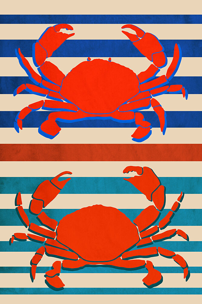 Nautical Red Crabs art print by Casa Cartissi for $57.95 CAD