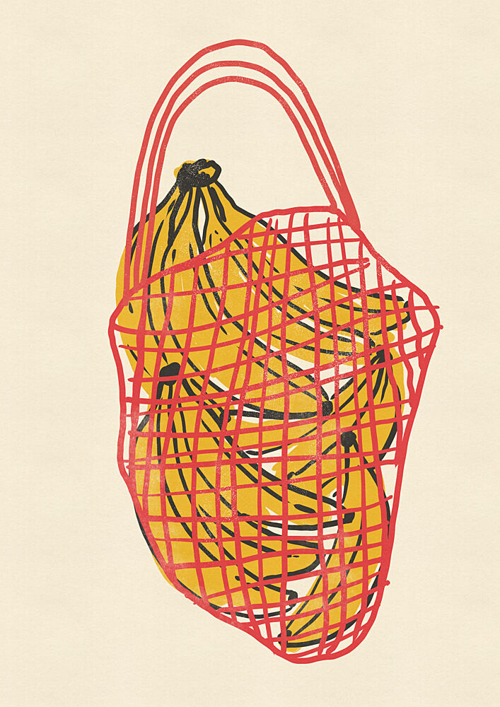 Fresh Bananas Net Bag art print by Nicholas for $57.95 CAD